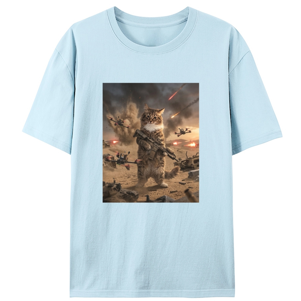 Battlefield Badass Meow Retro Designed for Women - Slim Fit Cotton Tee
