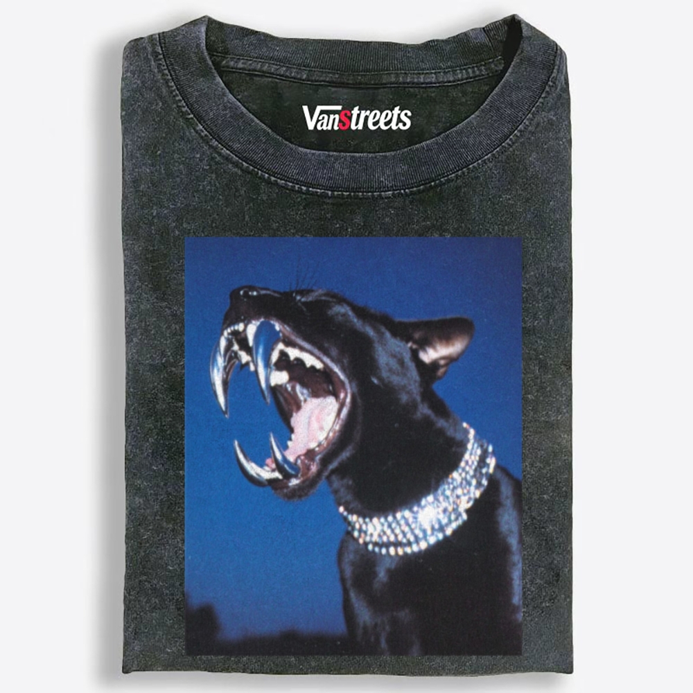 Bling Roar Panther Retro Washed T-Shirt | 100% Cotton | Streetwear Essential