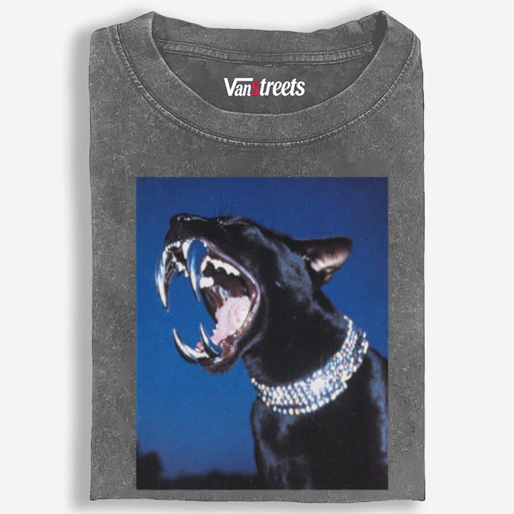 Bling Roar Panther Retro Washed T-Shirt | 100% Cotton | Streetwear Essential