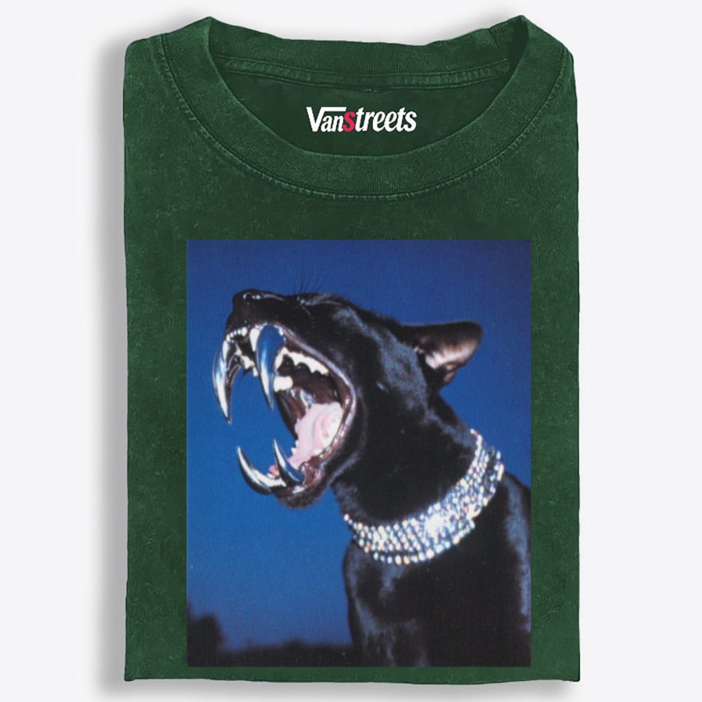 Bling Roar Panther Retro Washed T-Shirt | 100% Cotton | Streetwear Essential