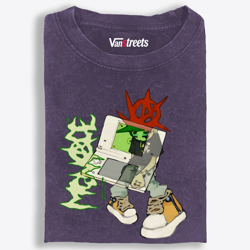 DS Street Machine Retro Washed T-Shirt | 100% Cotton | Streetwear Essential