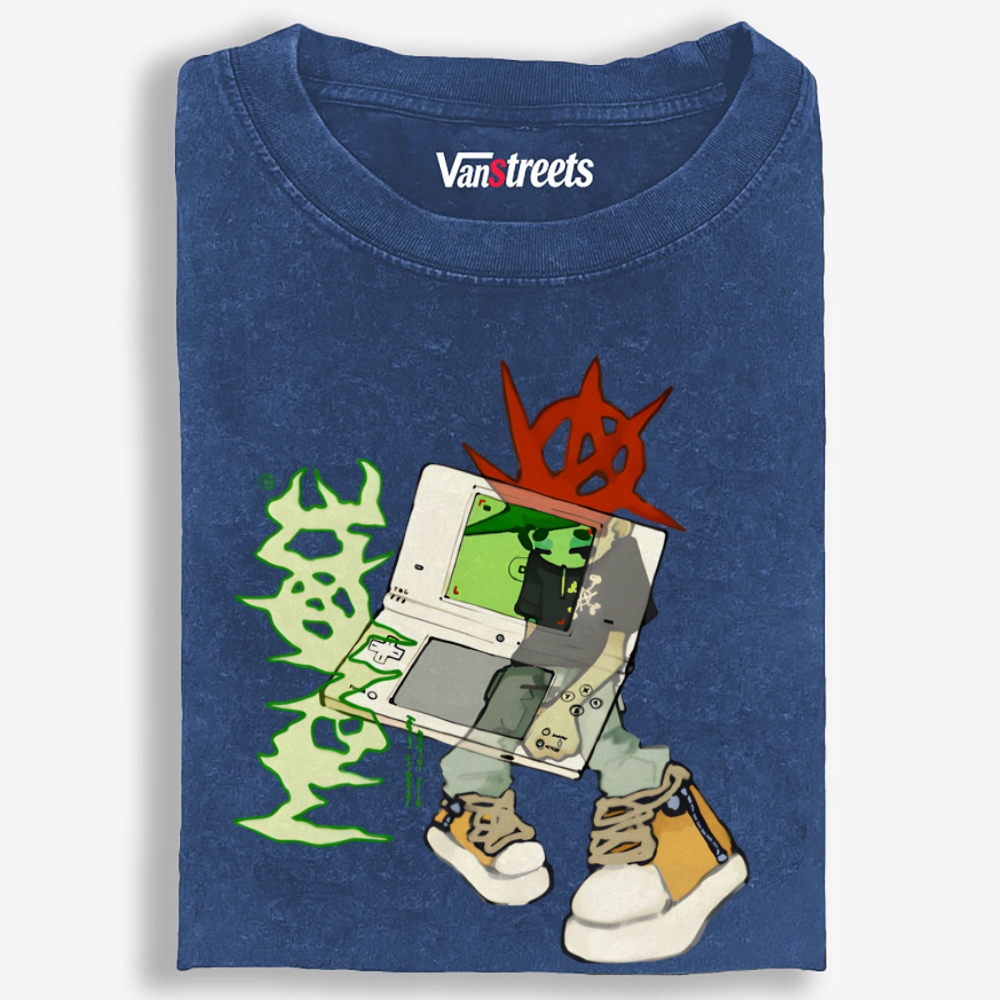 DS Street Machine Retro Washed T-Shirt | 100% Cotton | Streetwear Essential