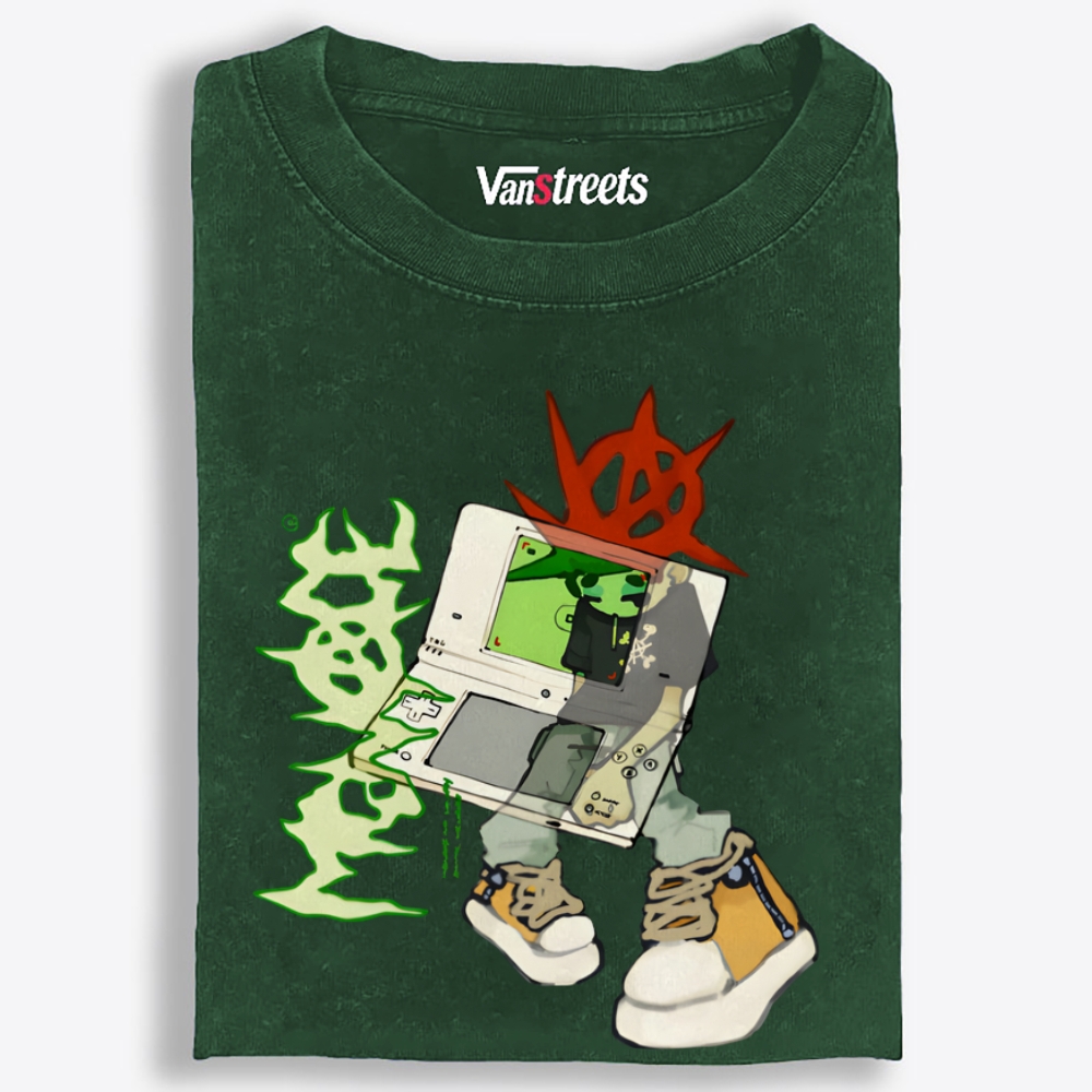 DS Street Machine Retro Washed T-Shirt | 100% Cotton | Streetwear Essential