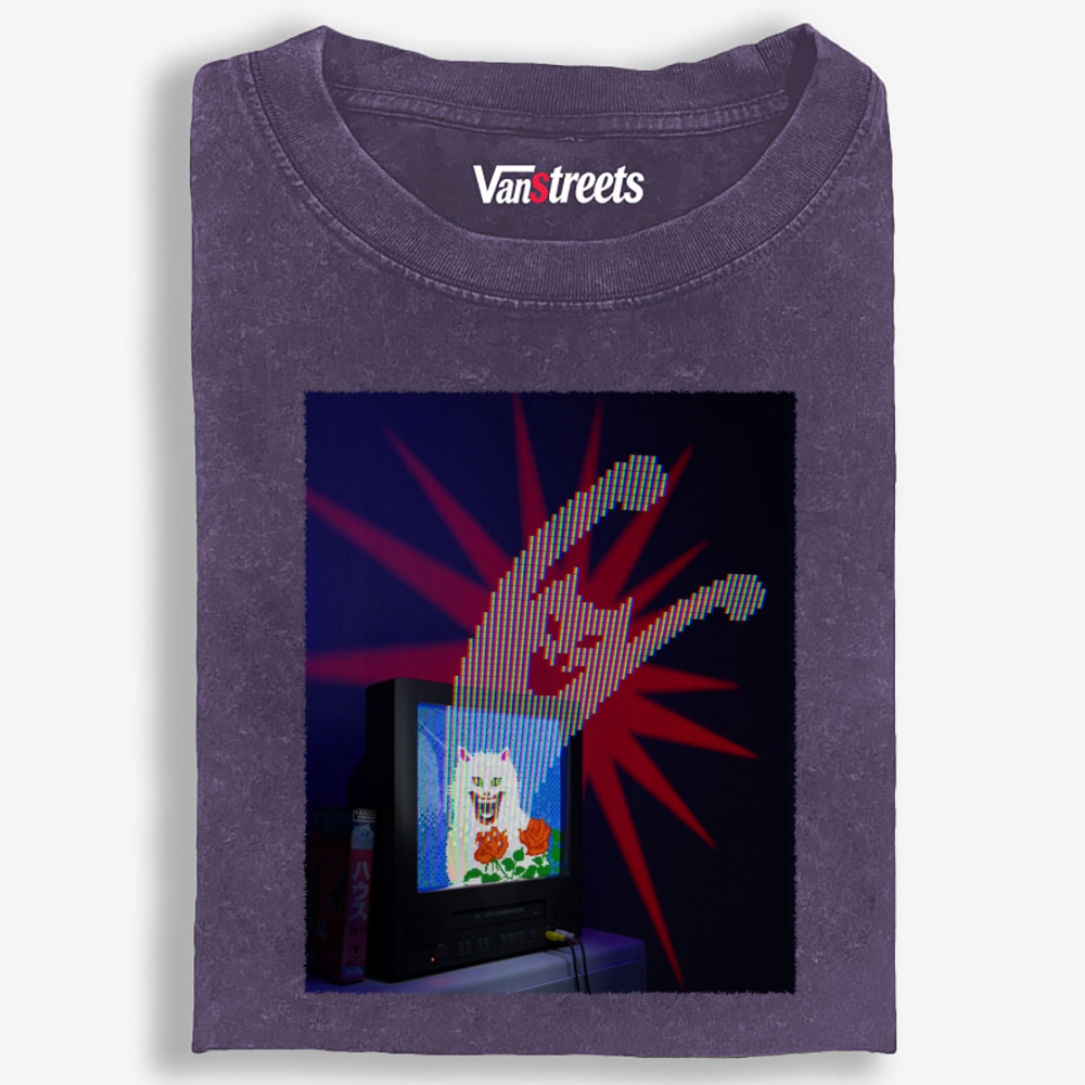 Pixel Cat Breakout Retro Washed T-Shirt | 100% Cotton | Streetwear Essential