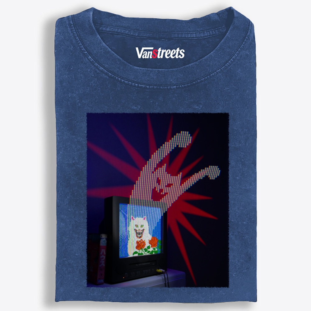 Pixel Cat Breakout Retro Washed T-Shirt | 100% Cotton | Streetwear Essential