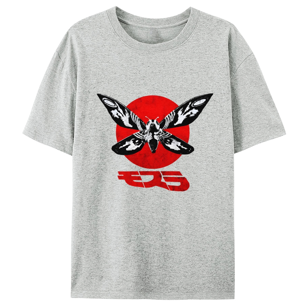 Moth & Red Sun Retro Designed for Women - Slim Fit Cotton Tee