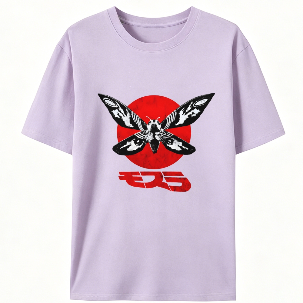 Moth & Red Sun Retro Designed for Women - Slim Fit Cotton Tee