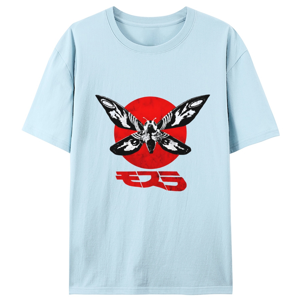 Moth & Red Sun Retro Designed for Women - Slim Fit Cotton Tee