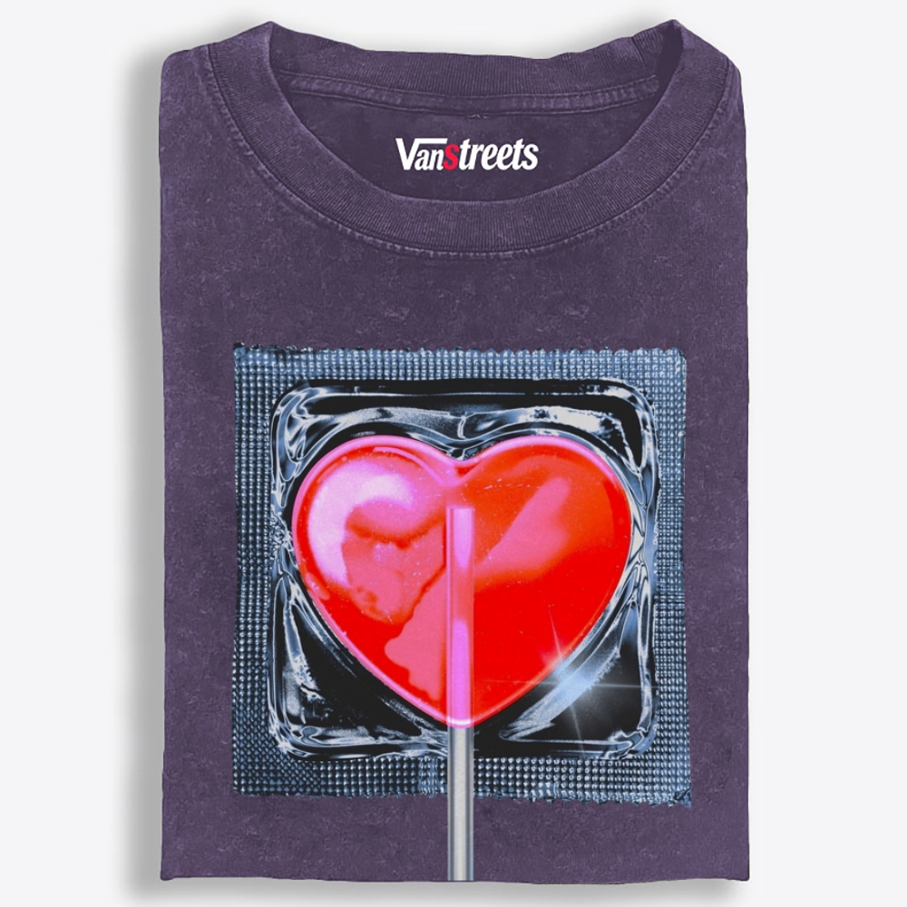 Safe Sweet Heart Retro Washed T-Shirt | 100% Cotton | Streetwear Essential