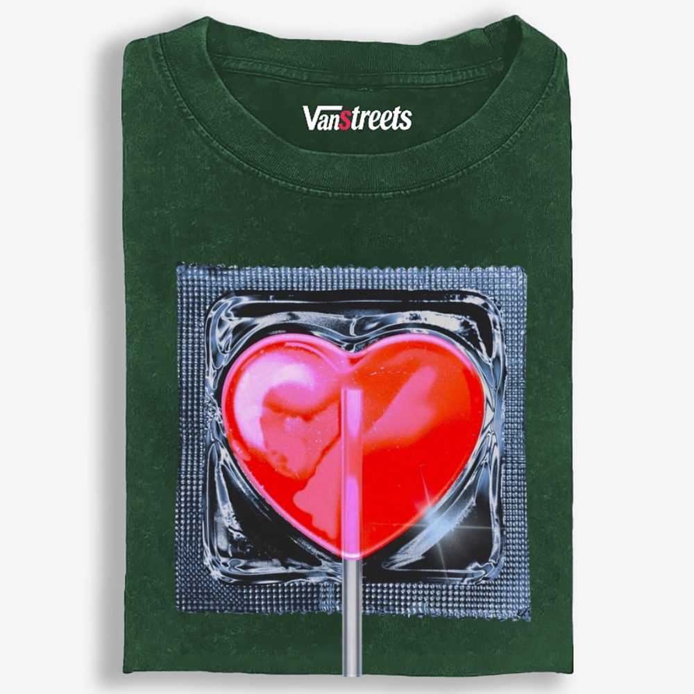 Safe Sweet Heart Retro Washed T-Shirt | 100% Cotton | Streetwear Essential