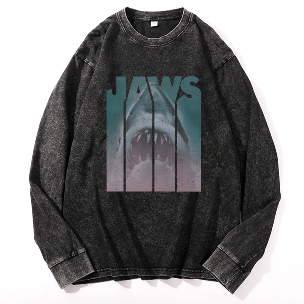 JAWS Retro Washed Long Sleeve T-Shirt