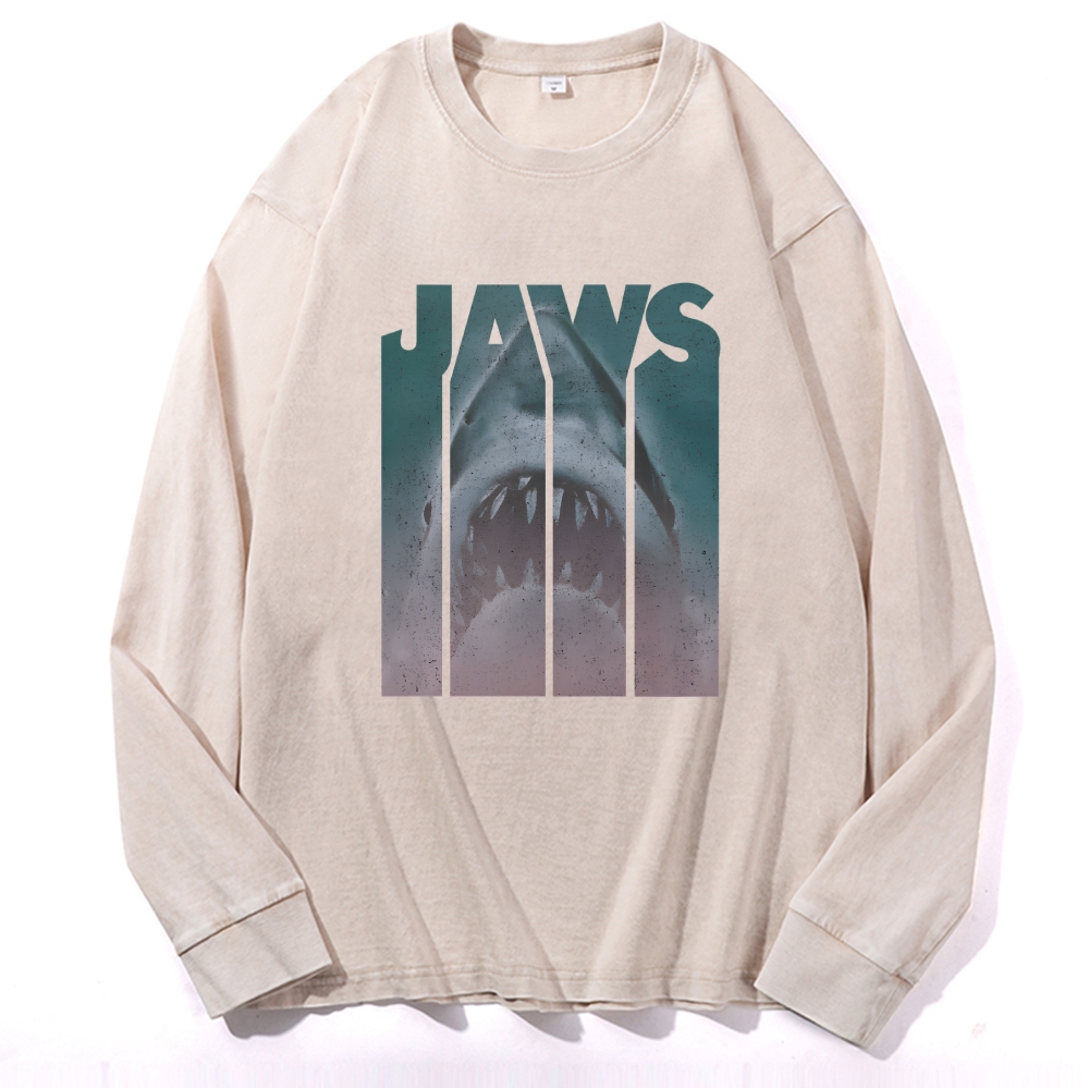 JAWS Retro Washed Long Sleeve T-Shirt