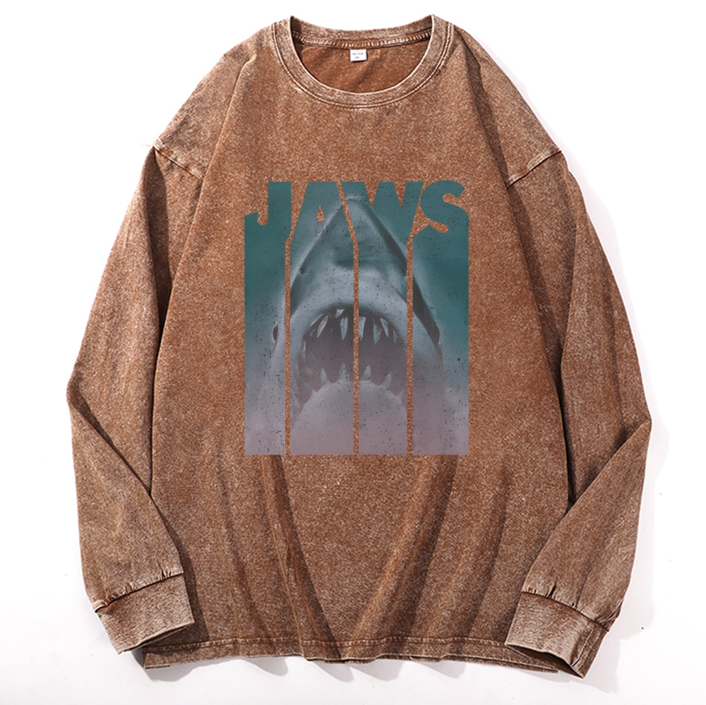 JAWS Retro Washed Long Sleeve T-Shirt