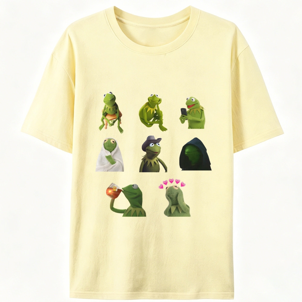 Kermit Moods Collection Retro Designed for Women - Slim Fit Cotton Tee