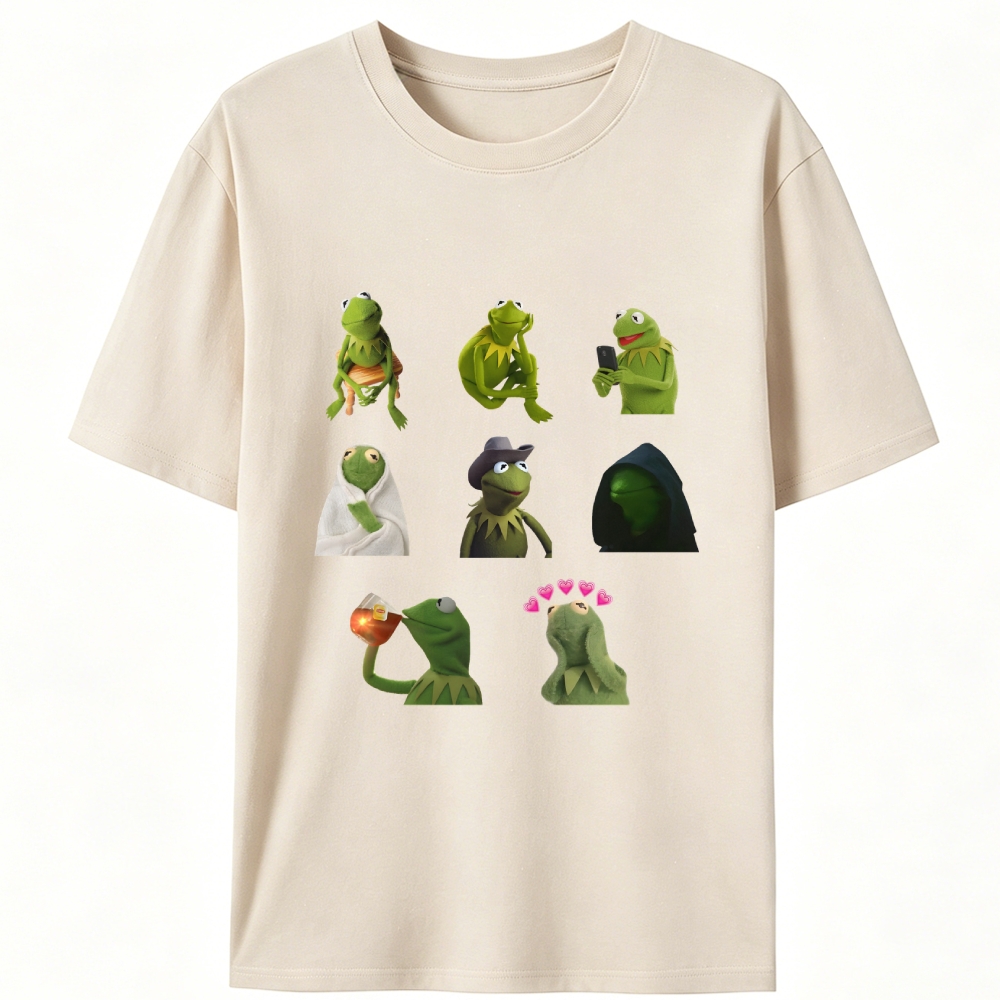 Kermit Moods Collection Retro Designed for Women - Slim Fit Cotton Tee