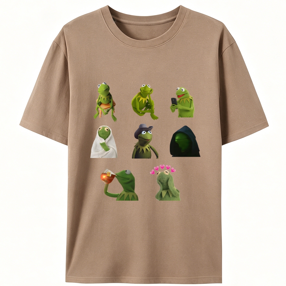 Kermit Moods Collection Retro Designed for Women - Slim Fit Cotton Tee