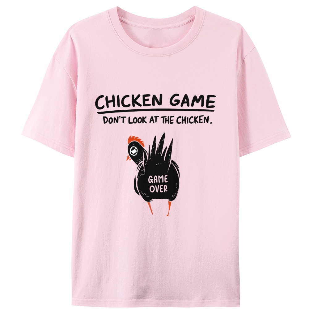 Chicken Game Retro Designed for Women - Slim Fit Cotton Tee