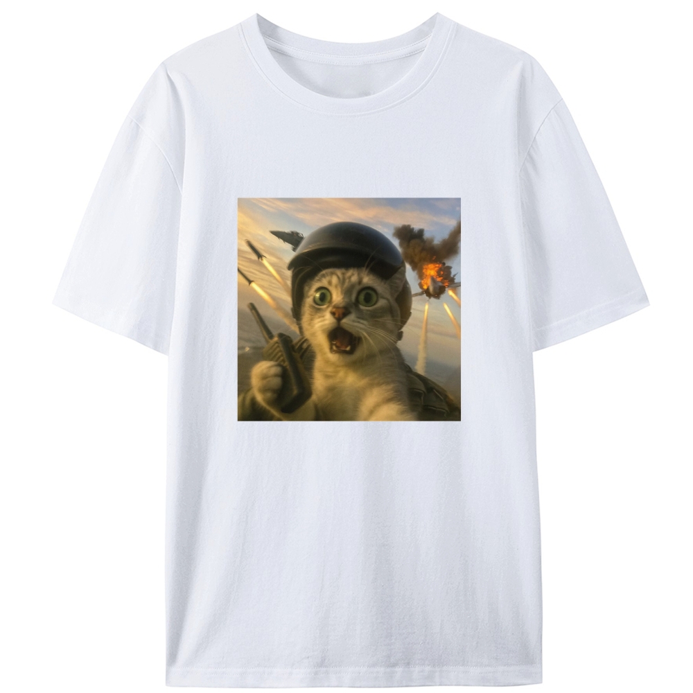 Ace Warzone Meow Retro Designed for Women - Slim Fit Cotton Tee