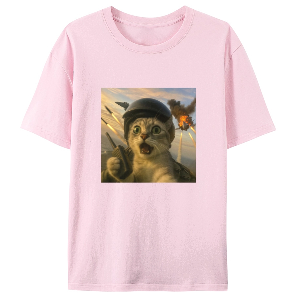 Ace Warzone Meow Retro Designed for Women - Slim Fit Cotton Tee