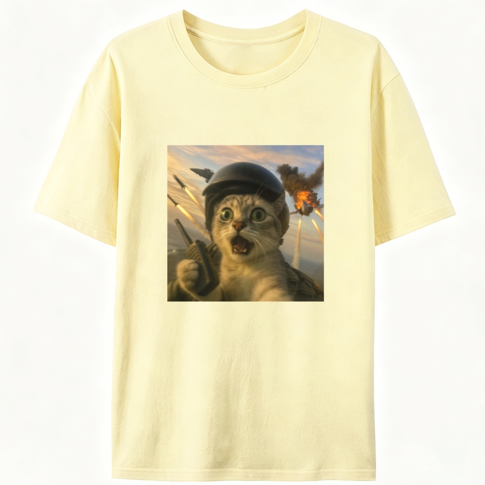 Ace Warzone Meow Retro Designed for Women - Slim Fit Cotton Tee