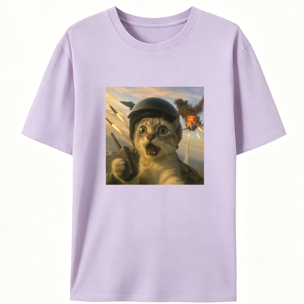 Ace Warzone Meow Retro Designed for Women - Slim Fit Cotton Tee