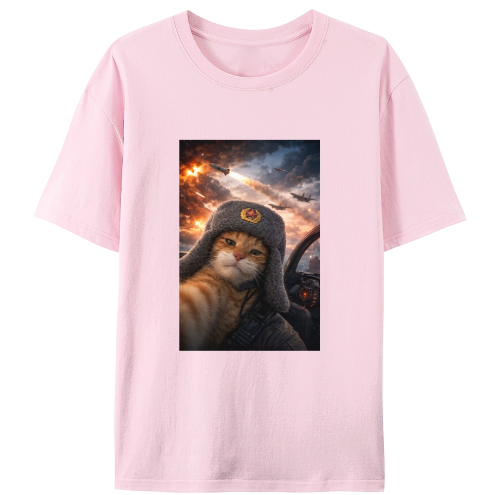 Ace Soviet Kitty Retro Designed for Women - Slim Fit Cotton Tee