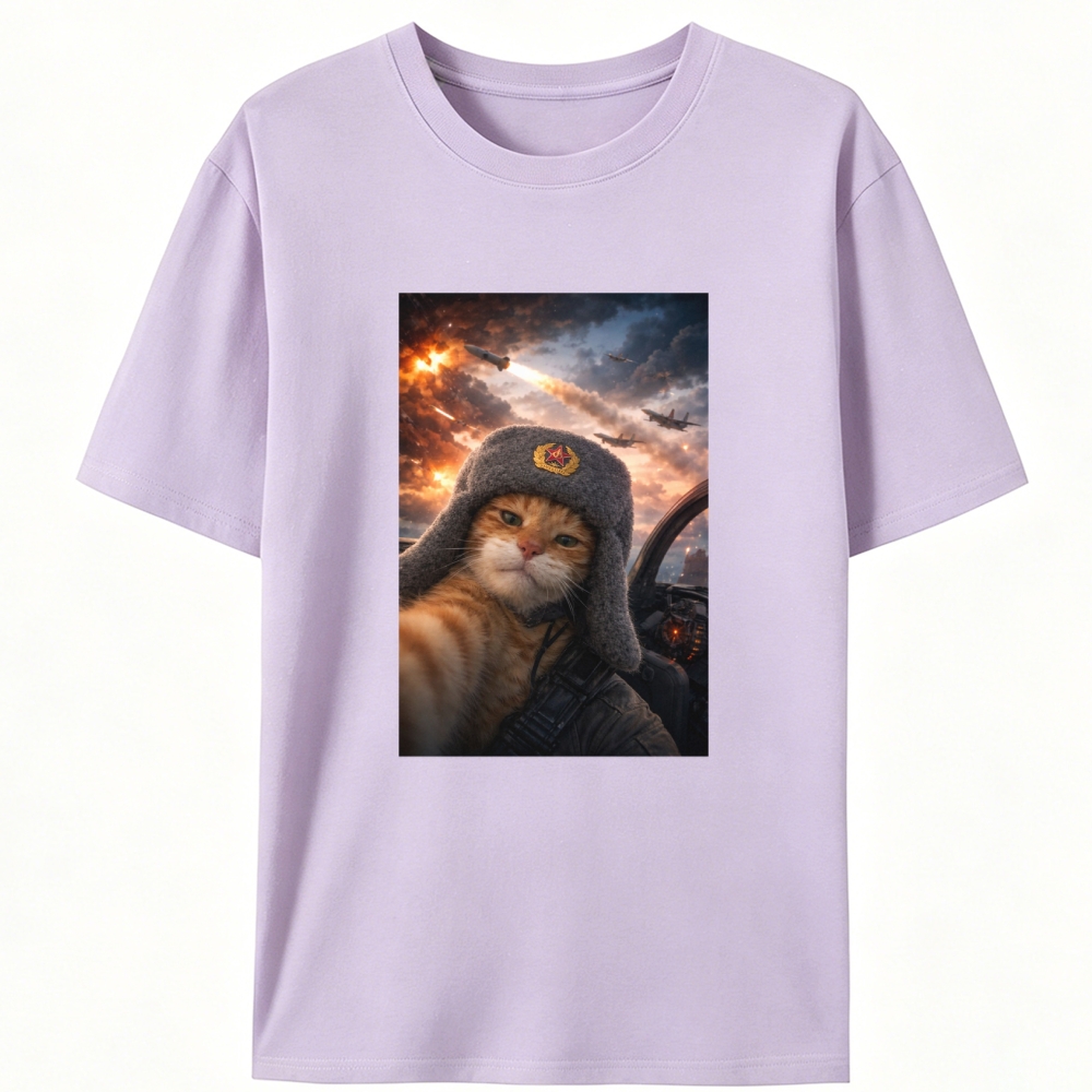 Ace Soviet Kitty Retro Designed for Women - Slim Fit Cotton Tee