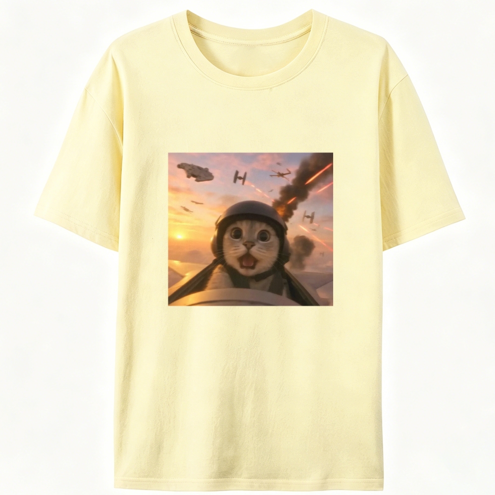 Galactic Scream Meow Retro Designed for Women - Slim Fit Cotton Tee