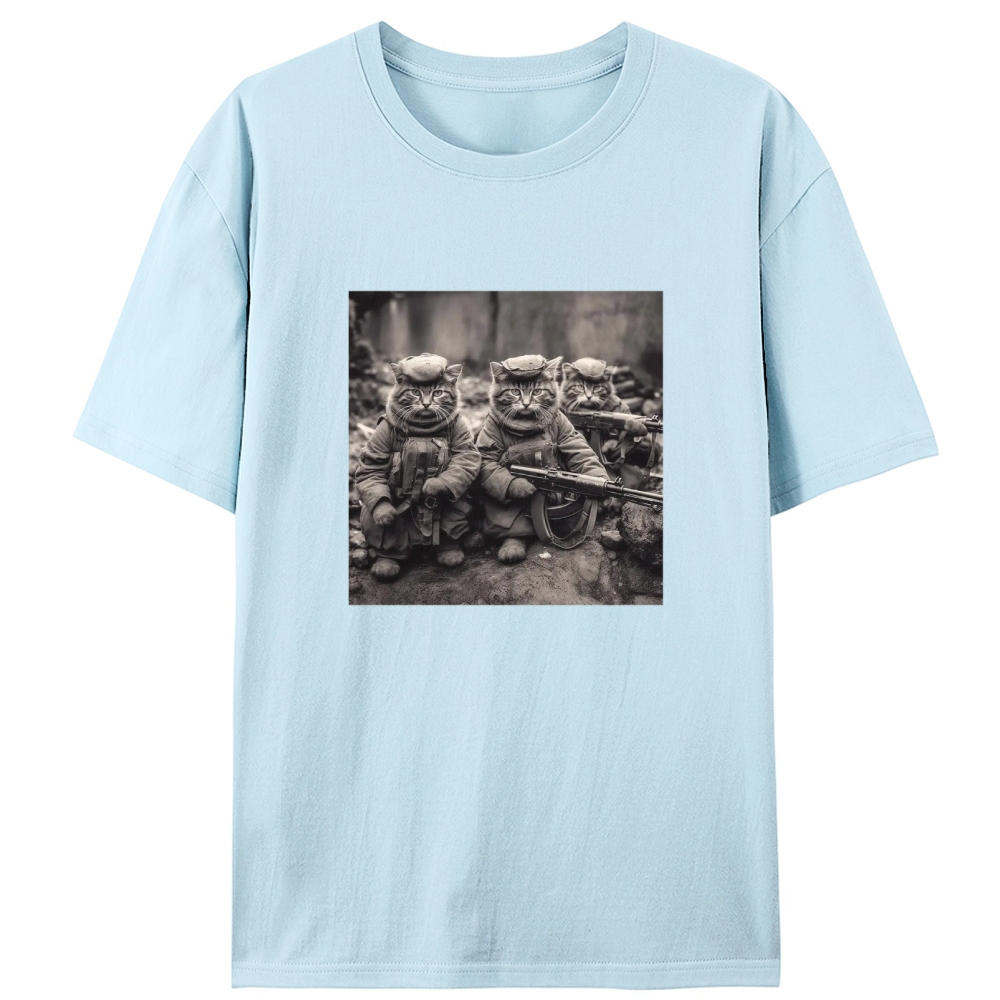 Ace Cat Troop Retro Designed for Women - Slim Fit Cotton Tee