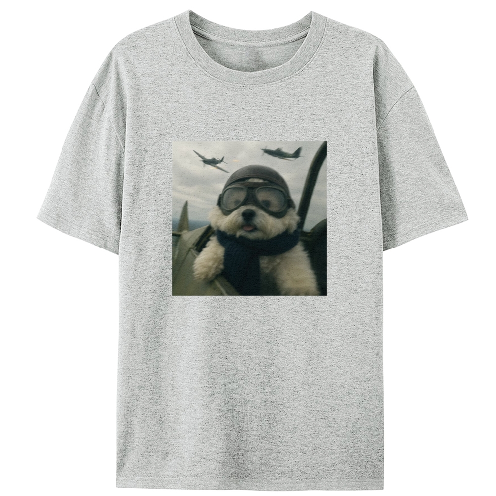 Air Force Ace Pup Retro Designed for Women - Slim Fit Cotton Tee