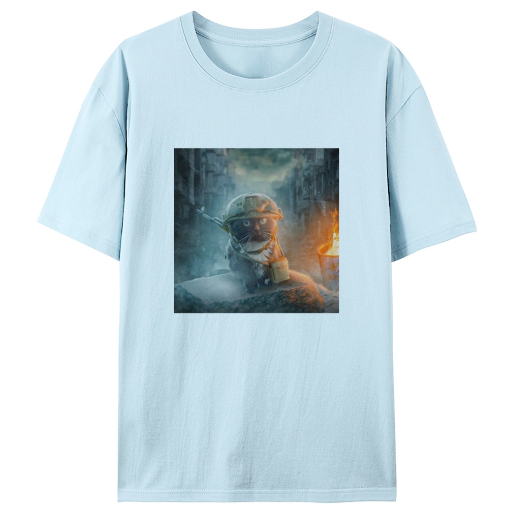 Warzone Smoke Cat Retro Designed for Women - Slim Fit Cotton Tee