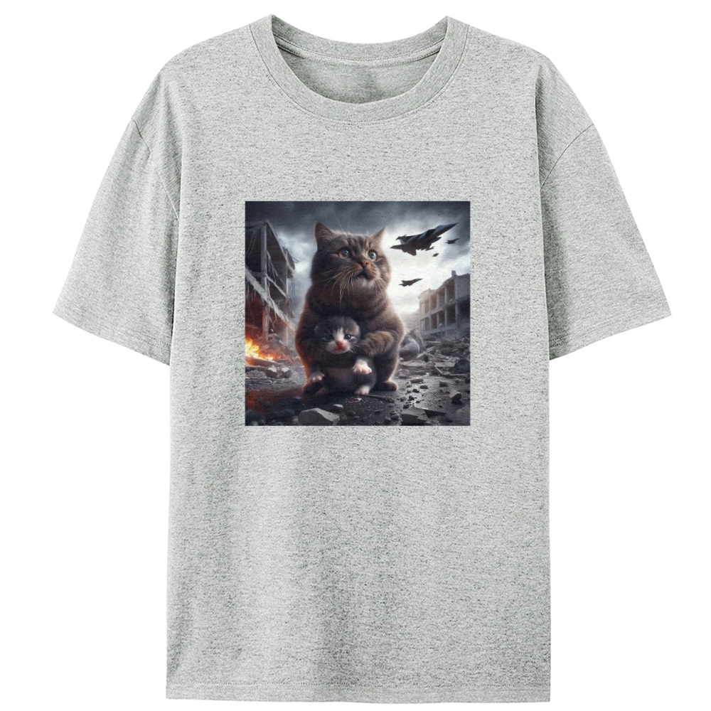Ruins Guardian Meow Retro Designed for Women - Slim Fit Cotton Tee