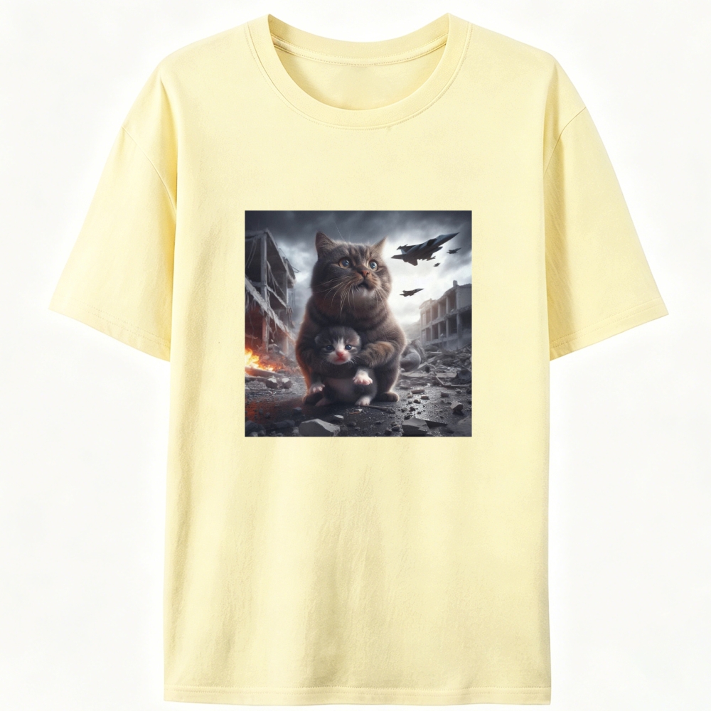 Ruins Guardian Meow Retro Designed for Women - Slim Fit Cotton Tee
