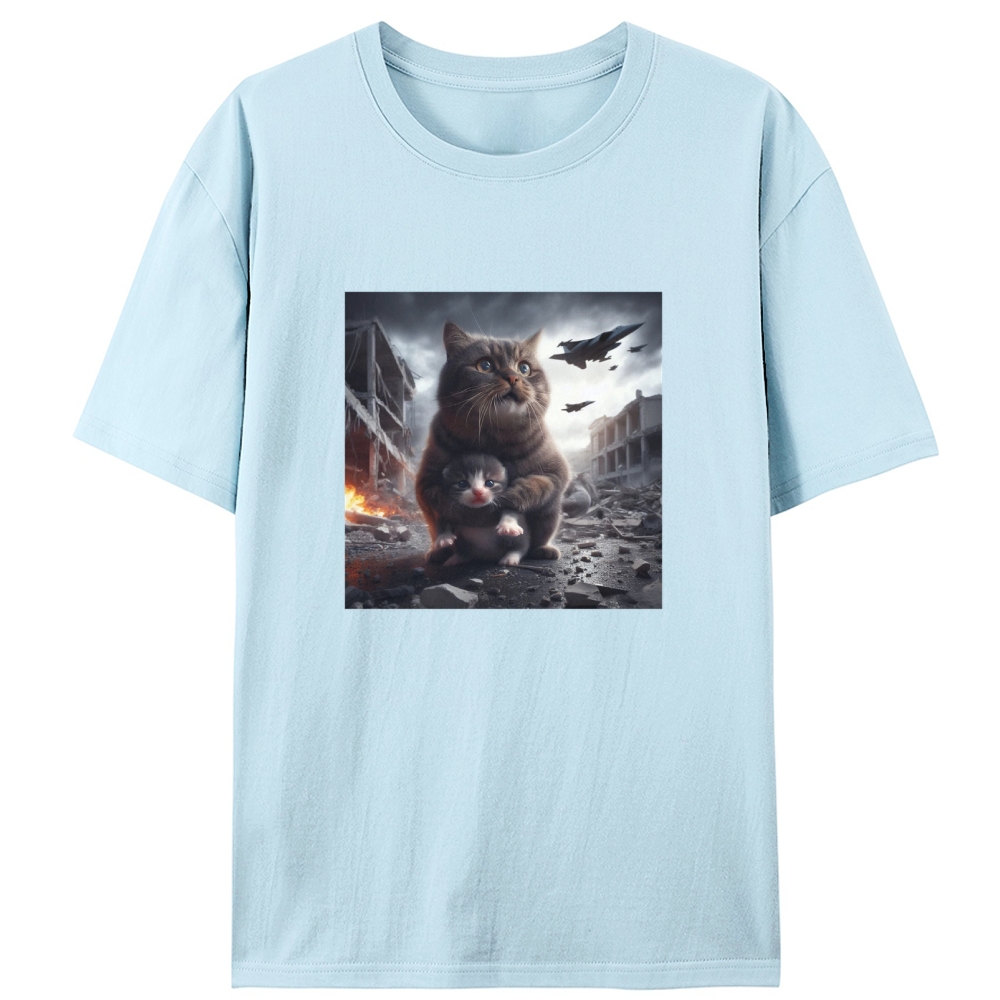 Ruins Guardian Meow Retro Designed for Women - Slim Fit Cotton Tee