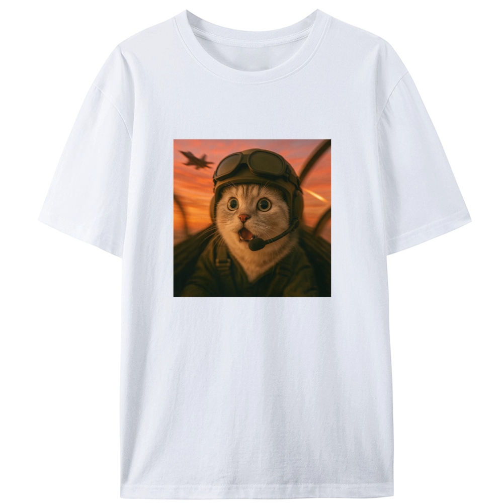 Shock Meow Retro Designed for Women - Slim Fit Cotton Tee