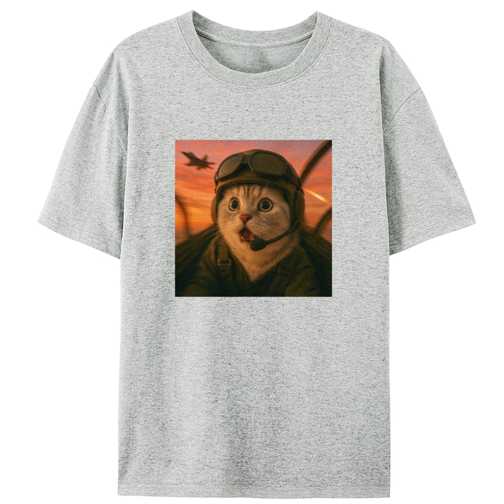 Shock Meow Retro Designed for Women - Slim Fit Cotton Tee