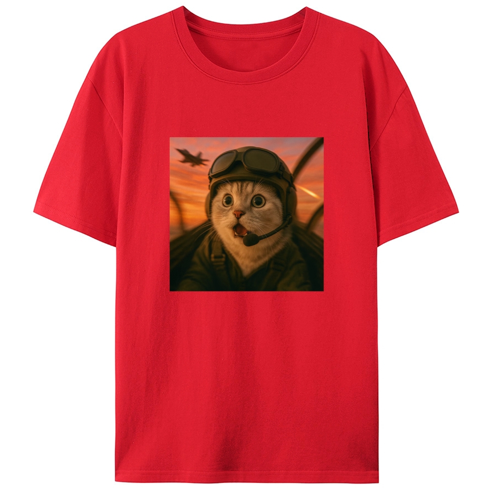 Shock Meow Retro Designed for Women - Slim Fit Cotton Tee