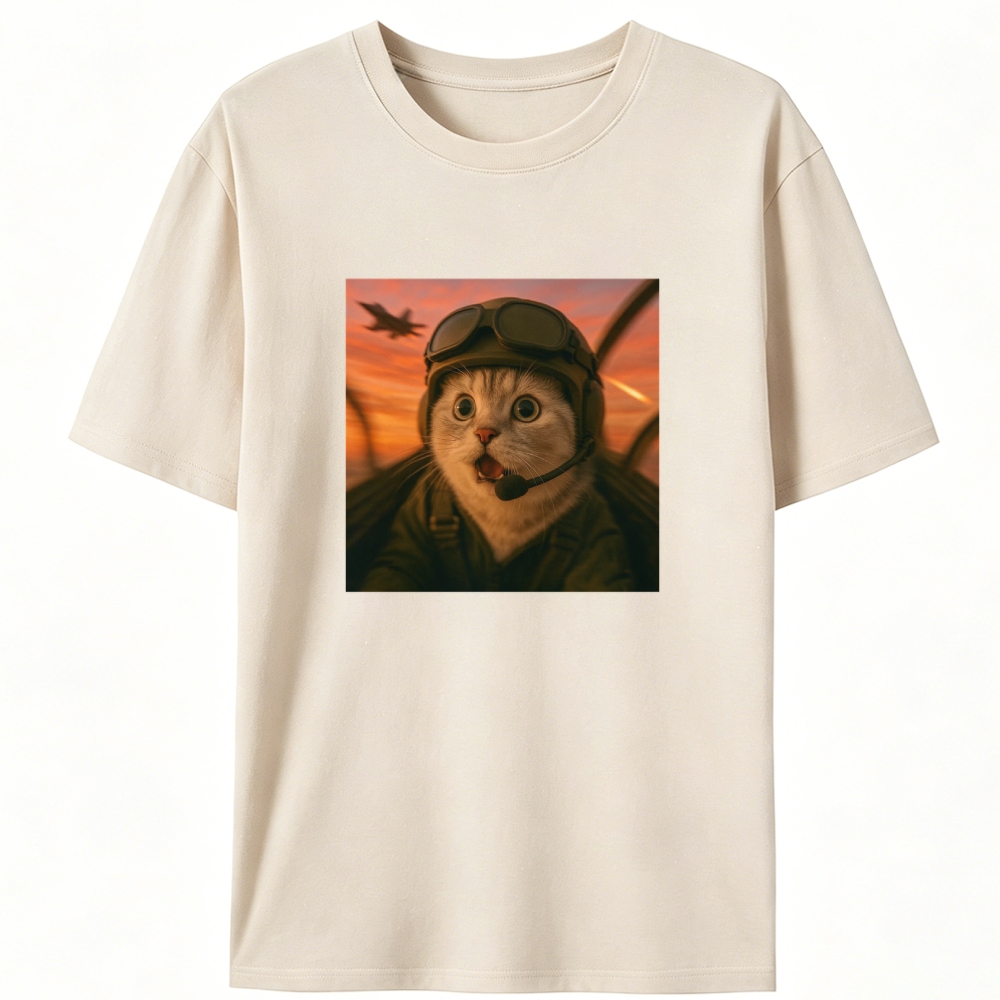 Shock Meow Retro Designed for Women - Slim Fit Cotton Tee