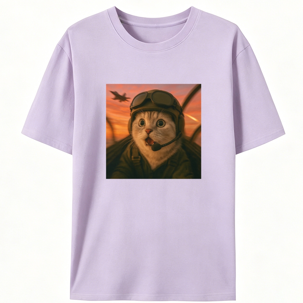 Shock Meow Retro Designed for Women - Slim Fit Cotton Tee