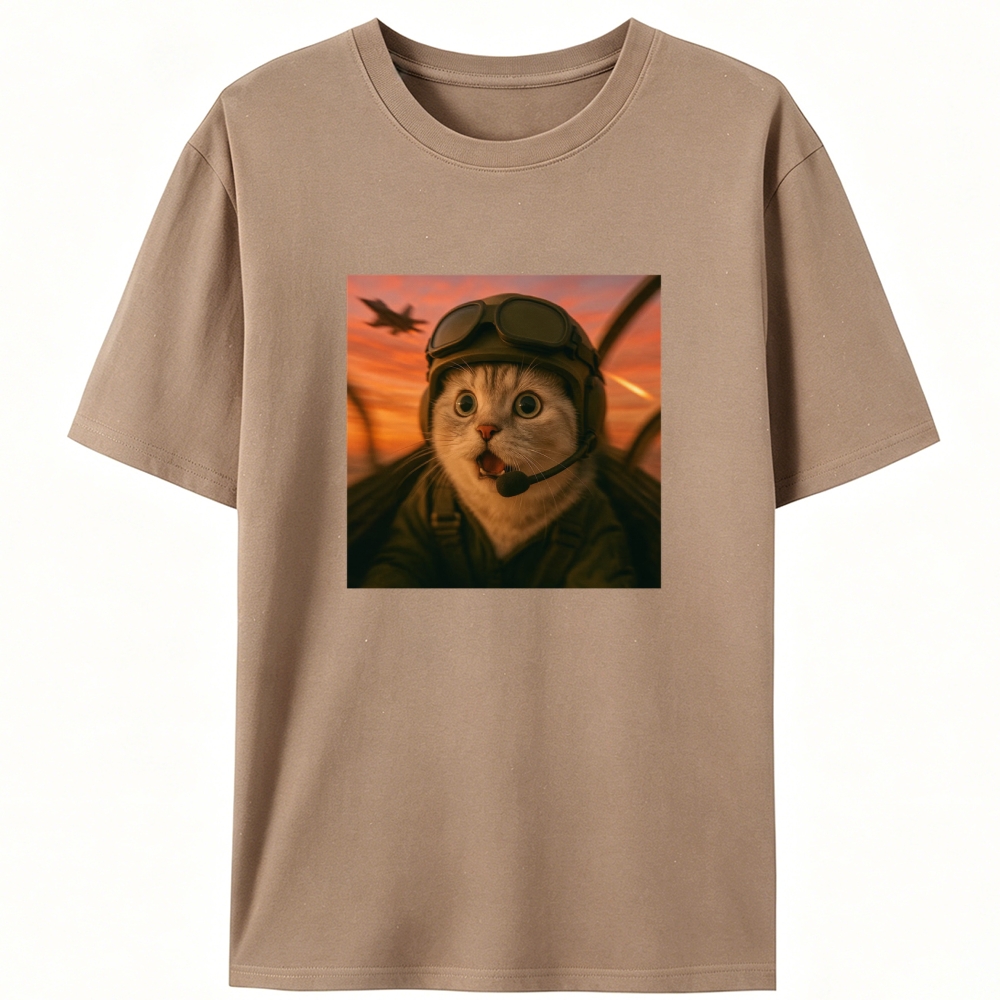 Shock Meow Retro Designed for Women - Slim Fit Cotton Tee