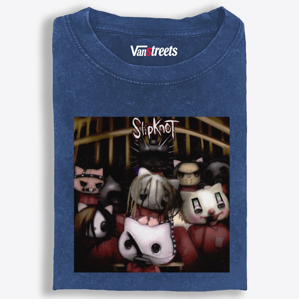 SlipKnot: Meowtal Edition Retro Washed T-Shirt | 100% Cotton | Streetwear Essential