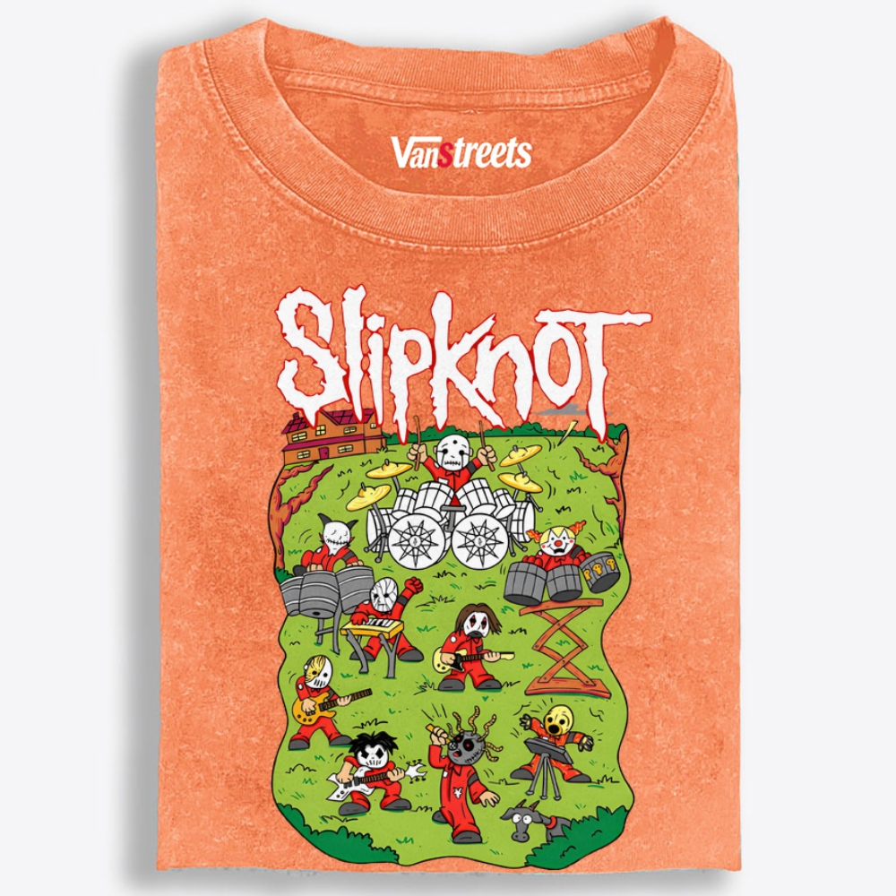 Slipknot: Barnyard Mayhem Retro Washed T-Shirt | 100% Cotton | Streetwear Essential