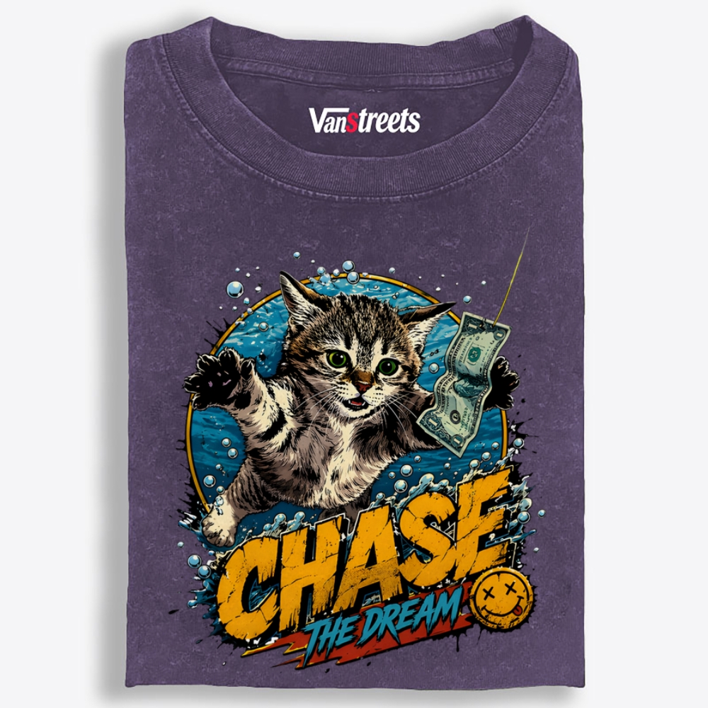 Chase the Dream Retro Washed T-Shirt | 100% Cotton | Streetwear Essential