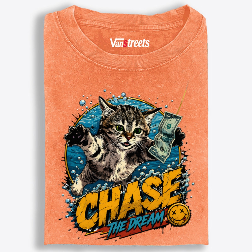 Chase the Dream Retro Washed T-Shirt | 100% Cotton | Streetwear Essential