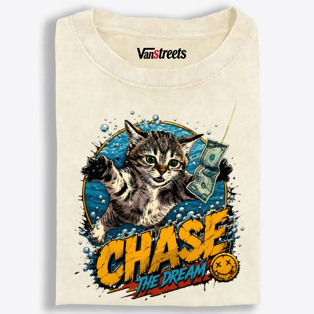 Chase the Dream Retro Washed T-Shirt | 100% Cotton | Streetwear Essential