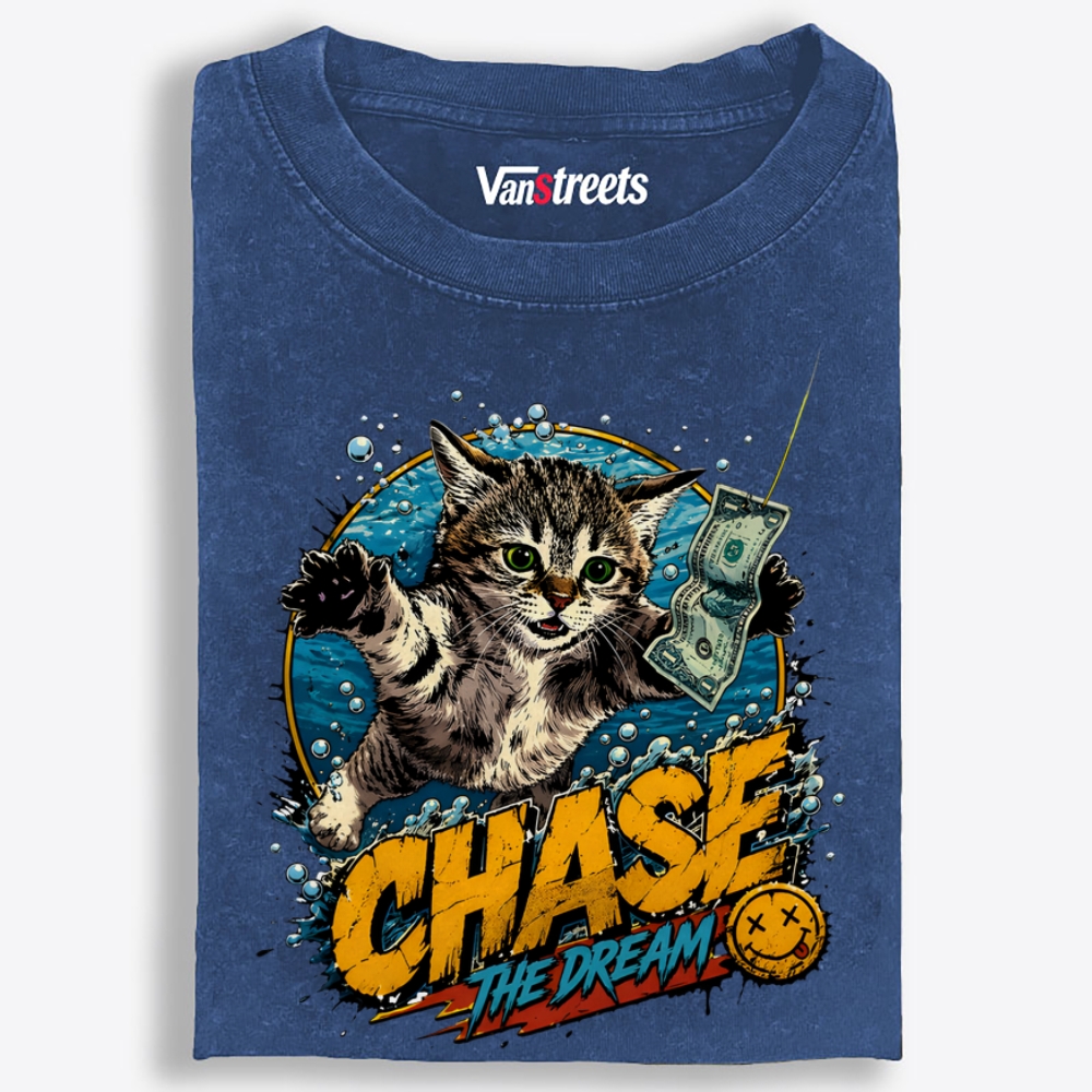Chase the Dream Retro Washed T-Shirt | 100% Cotton | Streetwear Essential
