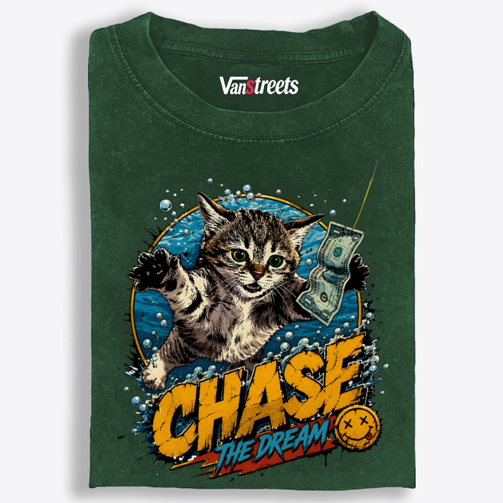 Chase the Dream Retro Washed T-Shirt | 100% Cotton | Streetwear Essential
