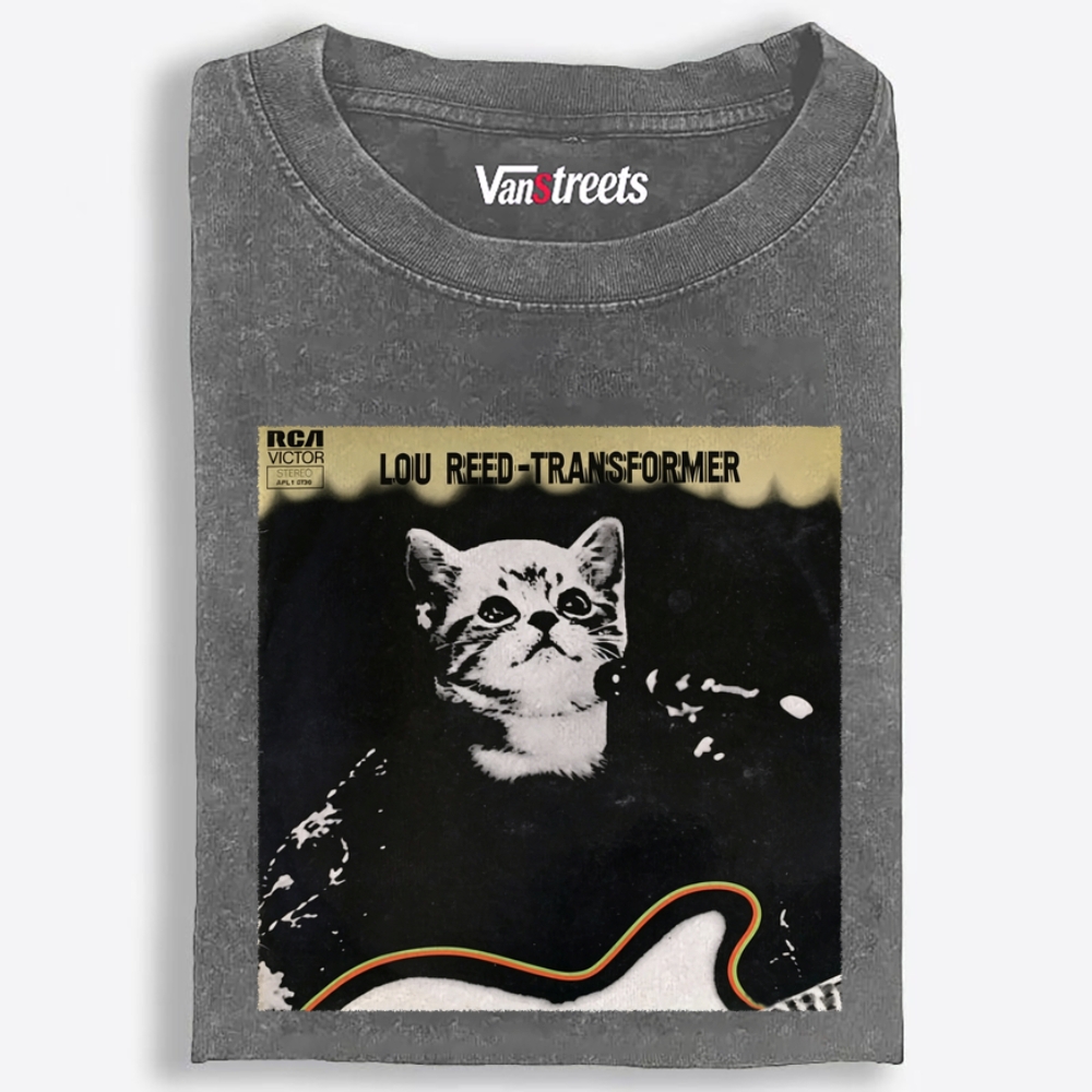 Lou Meow - Transformer Retro Washed T-Shirt | 100% Cotton | Streetwear Essential