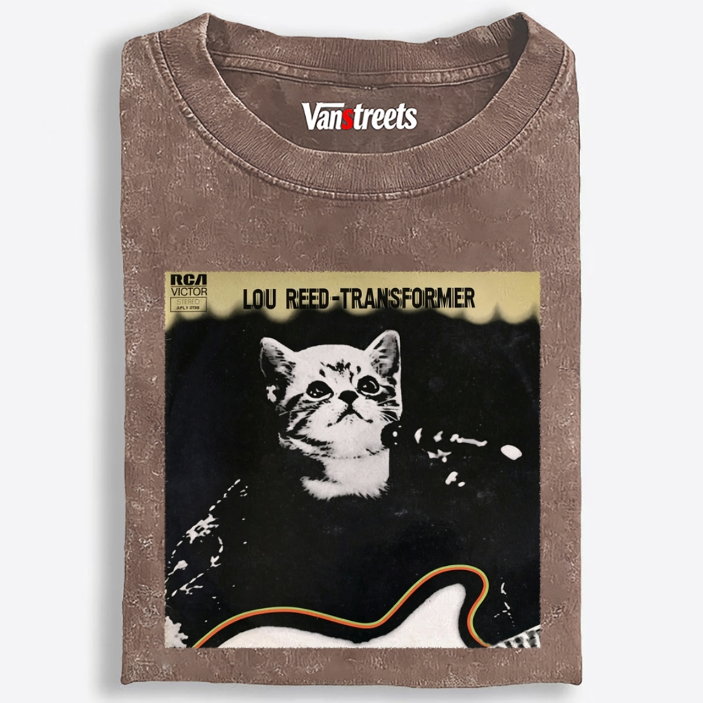 Lou Meow - Transformer Retro Washed T-Shirt | 100% Cotton | Streetwear Essential