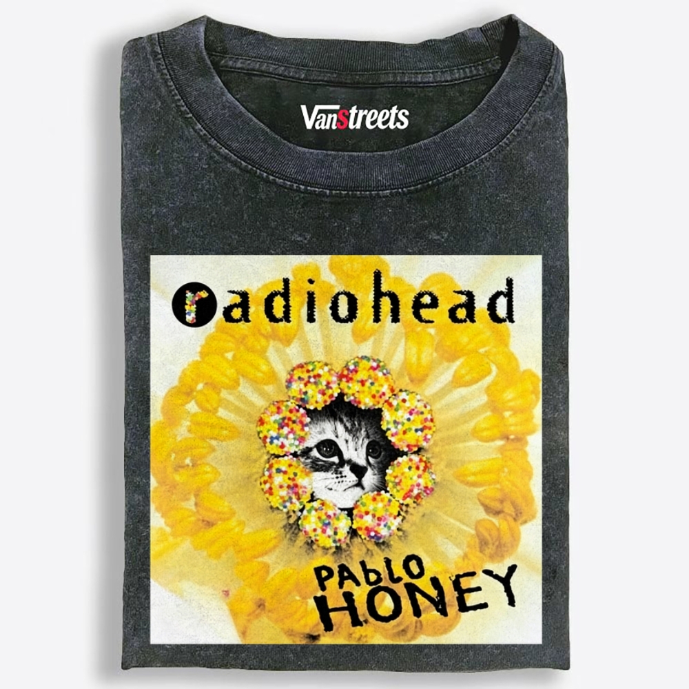 RadioMeow: Pablo Honey Retro Washed T-Shirt | 100% Cotton | Streetwear Essential